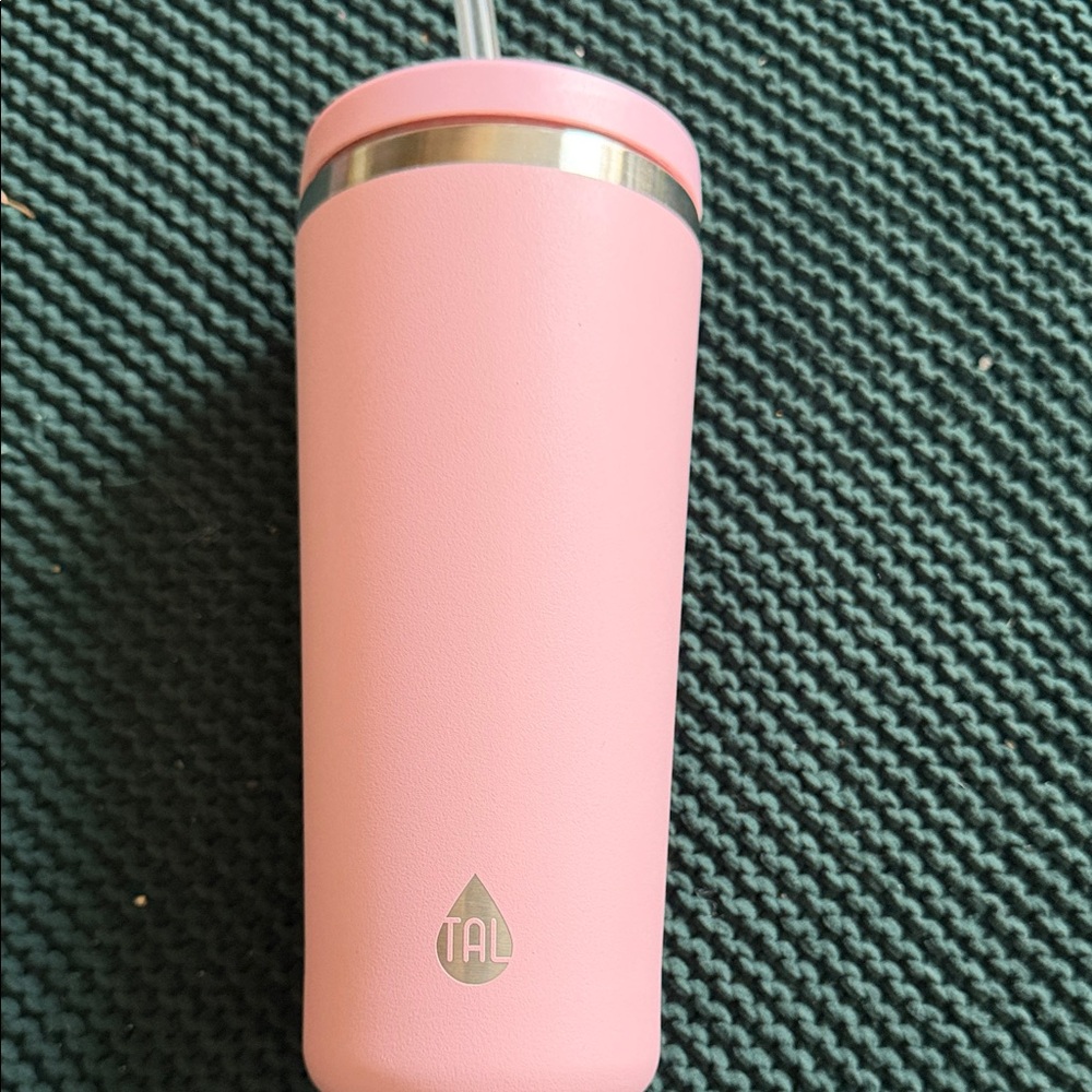 TAL Pink Insulated Tumbler with Straw